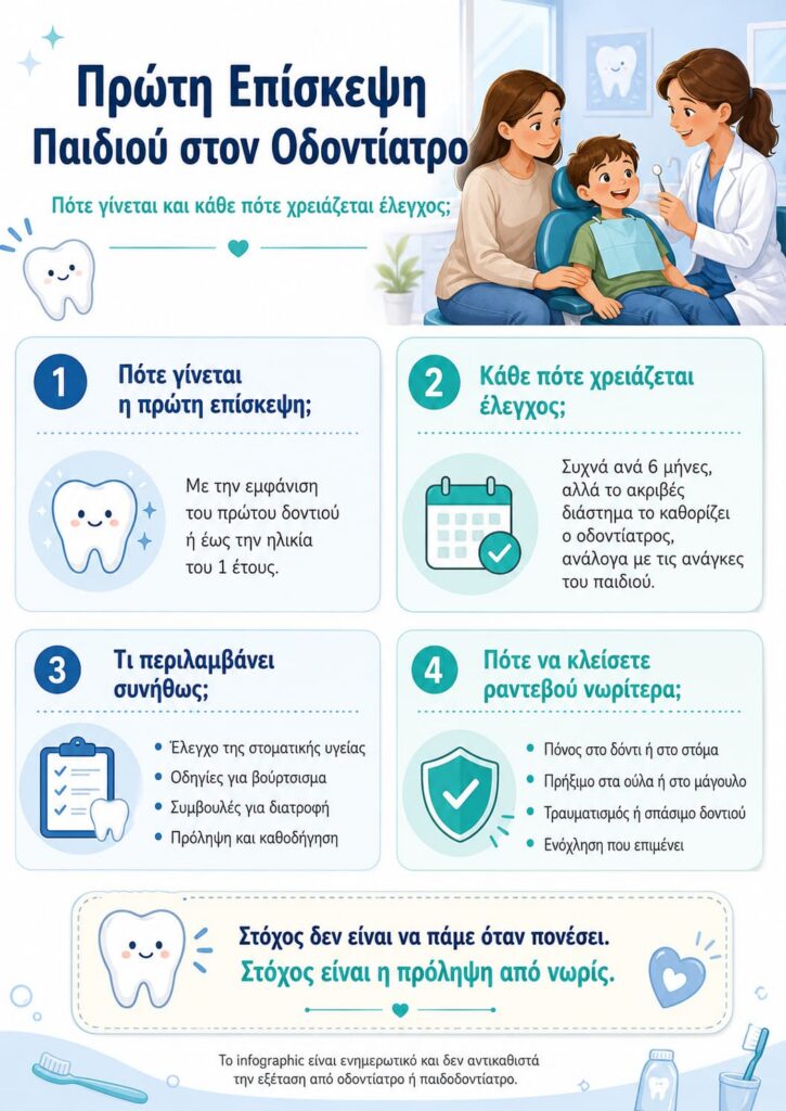 Πρώτη Επίσκεψη Παιδιού στον Οδοντίατρο