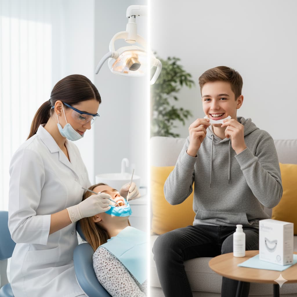 Λεύκανση Δοντιών: Ιατρείο ή Σπίτι; 