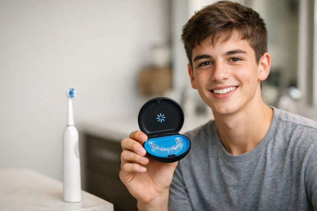 Πόσες ώρες τη μέρα φοράει ένας έφηβος Invisalign Teen; Τι γίνεται αν δεν το τηρεί
