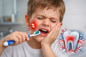 Ευαίσθητα δόντια σε παιδί: πώς σταματά ο πόνος στο βούρτσισμα