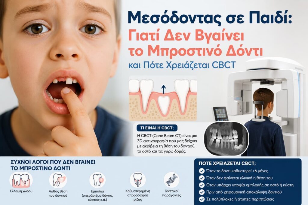 Μεσόδοντας σε Παιδί: Γιατί Δεν Βγαίνει το Μπροστινό Δόντι